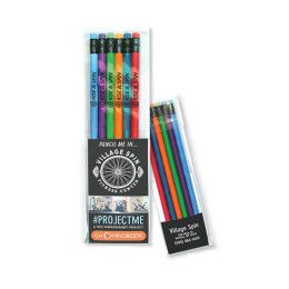 Create-A-Pack Set of 6 - Mood Pencil w/ Colored Eraser - Front and Back View