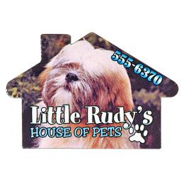 Custom Full Color Digital Stock Shaped Magnets - House