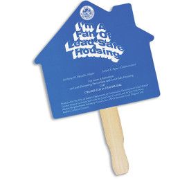 Custom Imprinted House Shape Hand Fan