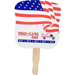 Custom Stock Waving Stars & Stripes Hand Fan
