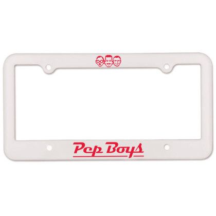 Custom License Plate Frame - 4 Holes - White