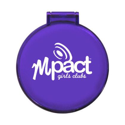 Custom Round Mirror - Translucent Purple Custom Round Mirror - Translucent Purple