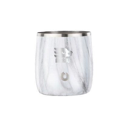 Custom Snowfox 11 oz. Marble Rocks Glass, Engraved 