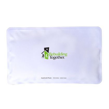 Custom Nylon Covered Gel Hot Cold Pack - White