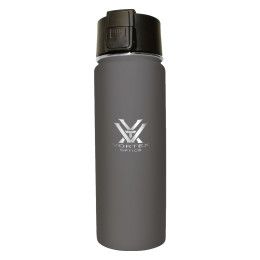 Custom Halcyon 20 oz. Sport Bottle w/ Push Button Lid, Laser Engraved, Small - Gray
