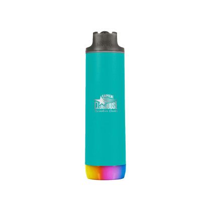 Custom HidrateSpark 21 oz. PRO with Straw Lid, Premium Laser Engraved - Sea Glass