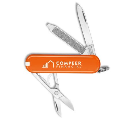 Custom Victorinox Classic Swiss Army Knife - Mango Tango Orange