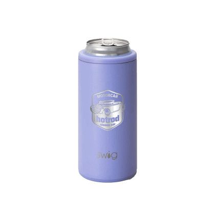 Custom Swig 12 oz. Skinny Matte Can Cooler, Premium Laser Engraved - Matte Hydrangea Purple