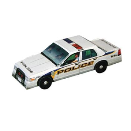 Custom Foldable Die-cut Police Car, Full Color Digital