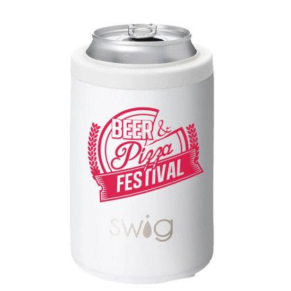 Custom Swig 12 oz. Combo Can & Bottle Cooler - Matte White