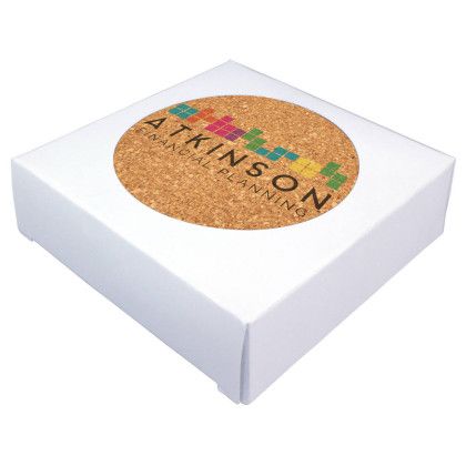Custom Deluxe Cork Coaster, Pack of 4, Full Color Digital