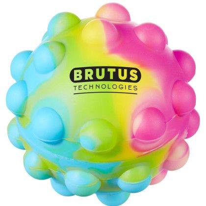 Rainbow Printed Logo Tie Dye Push Pop Ball 