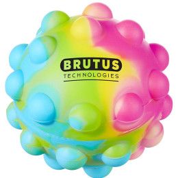 Rainbow Printed Logo Tie Dye Push Pop Ball Rainbow Printed Logo Tie Dye Push Pop Ball