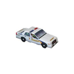 Custom Foldable Die-Cut Sheriff Car, Full Color Digital