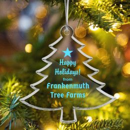 Custom Printed Acrylic Christmas Tree Ornament