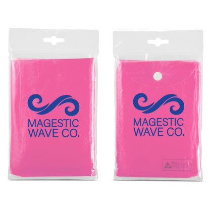 Disposable Rain Poncho - Pink