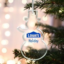 Custom Printed Acrylic Snowman Holiday Ornament