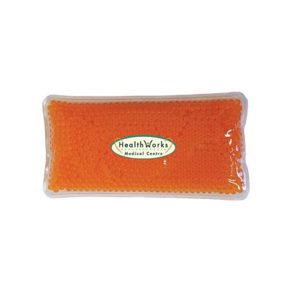 Custom Rectangle Gel Bead Hot/Cold Pack, Full Color Digital - Orange