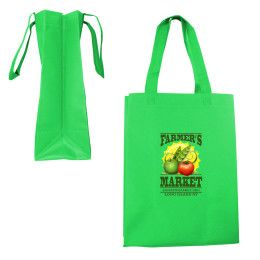Custom Thrifty Grocery Tote Bag, Full Color Digital - Lime Green