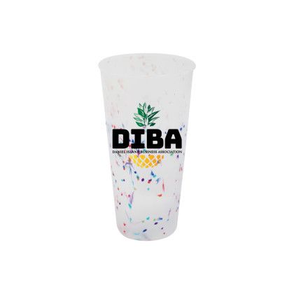 Custom Mood 26 oz. Rainbow Confetti Tumbler, Full Color Digital