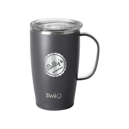 Custom Swig 18 oz. Insulated Matte Mug, Engraved - Matte Gray