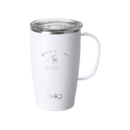 Custom Swig 18 oz. Insulated Matte Mug, Engraved - Matte White