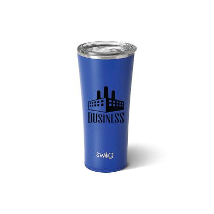 Custom Swig 22 oz. Matte Tumbler, Engraved - Matte Royal Blue