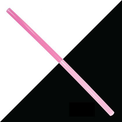 Custom Nite Glow Reusable Straw, Blank - Pink, Day and Night