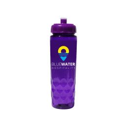 Custom 24 oz. Recycled PET Bottle with Push 'n Pull Cap, Full Color Digital - Transparent Purple