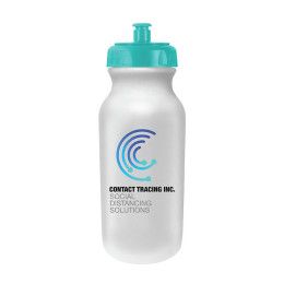 Custom MicroHalt 20 oz. Value Cycle Bottle, Full Color Digital - Frosted