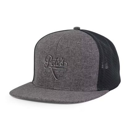 Custom Merrimack Hat Co. Axel Trucker - Heather Gray with Black