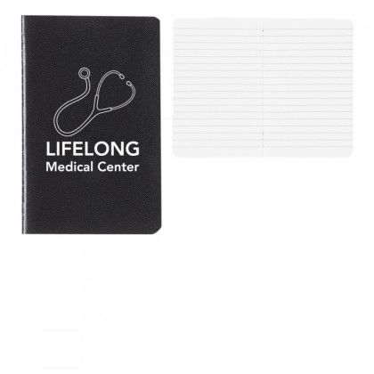 Custom Mini Cannon Notebook - 3 x 5 - Black - Interior View