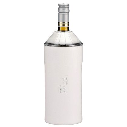 Custom Vinglace Wine Bottle Insulator, Engraved - White