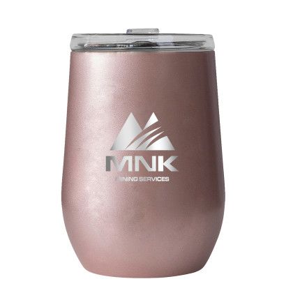Custom Vinglace 10 oz. Stemless Wine Tumbler, Engraved - Rose Gold