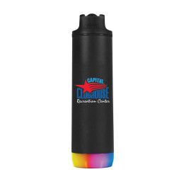 Custom HidrateSpark 21 oz. PRO with Straw Lid, Full Color Digital - Black