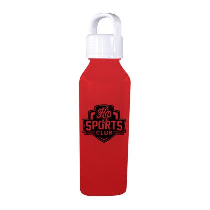 Custom 24 oz. Classic Edge Bottle with Handle Lid - Red
