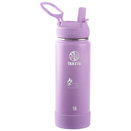 Custom Takeya 18 oz. Actives with Straw Lid, Engraved - Lilac Custom Takeya 18 oz. Actives with Straw Lid, Engraved - Lilac
