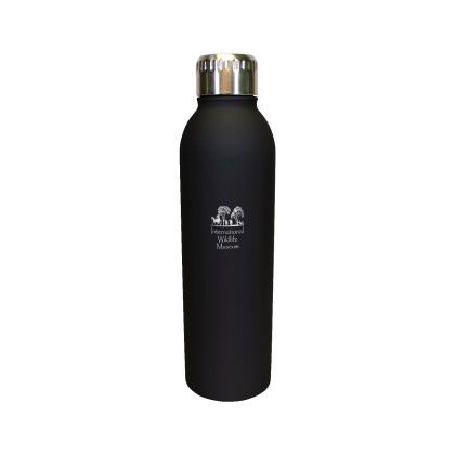 Custom Halcyon 17 oz. Deluxe Bottle, Premium Laser Engraved - Black