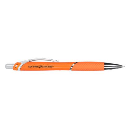 Custom Pivot Recycled ABS Gel Pen - Orange