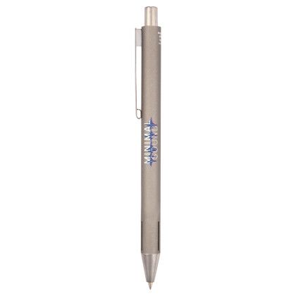 Halo Soft Touch Recycled Aluminum Gel Pen - Gray
