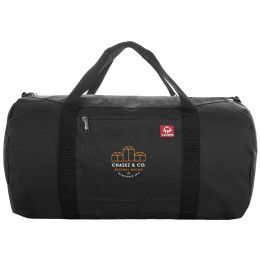 Custom Wolverine 22" Center Zip Canvas Duffle Bag - Black