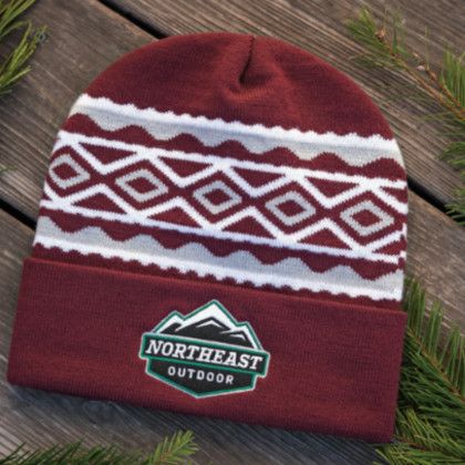 Diamond Pattern Knit Beanie Hat with Cuff Diamond Pattern Knit Beanie Hat with Cuff