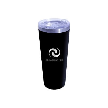 Custom 22 oz. Memphis Tumbler with Slide Lid, Premium Laser Engraved - Black