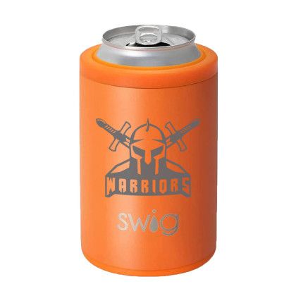 Custom Swig 12 oz. Combo Can & Bottle Cooler, Premium Laser Engraved - Matte Orange