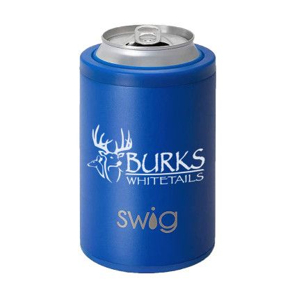 Custom Swig 12 oz. Combo Can & Bottle Cooler, Premium Laser Engraved - Matte Royal Blue