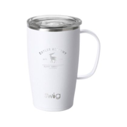 Custom Swig 18 oz. Insulated Matte Mug, Premium Laser Engraved - Matte White
