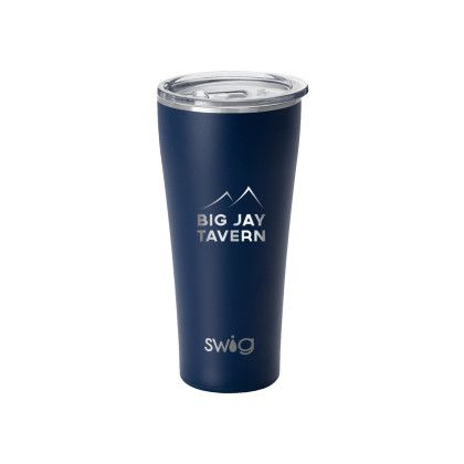 Custom Swig 32 oz. Matte Tumbler, Premium Laser Engraved - Matte Navy Custom Swig 32 oz. Matte Tumbler, Premium Laser Engraved - Matte Navy