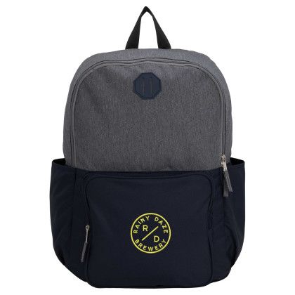 Custom Paired Recycled 15" Laptop Backpack - Navy