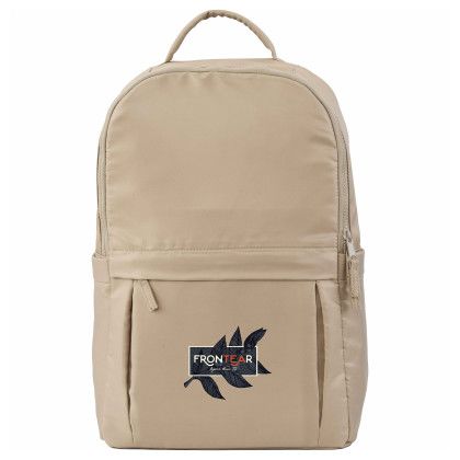 Custom Daybreak Recycled 15" Laptop Backpack - Tan