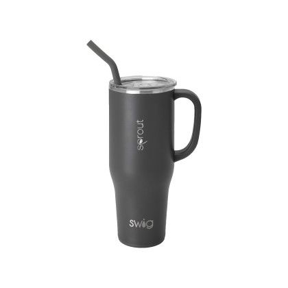 Custom Swig 40 oz. Mega Mug, Premium Laser Engraved - Gray